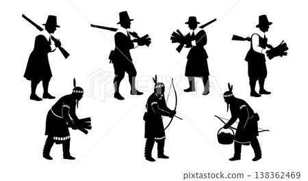 Black Solid Historical Firewood Set of Six on White Background Black Solid Historical Firewood Set of Six on White Background 138362469