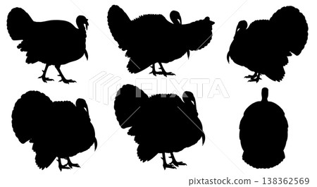 Black Solid Historical Root Digging Set of Six on White Background Black Solid Historical Root Digging Set of Six on White Background 138362569