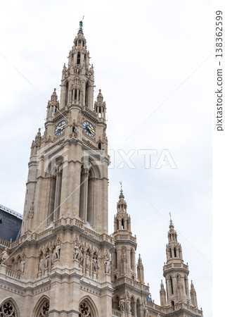 Vienna City Hall building on the Rathausplatz square in Vienna, capital of Austria 138362599