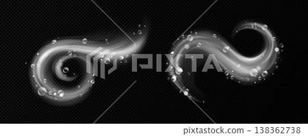 Dynamic water swirls with foam bubbles Dynamic water swirls with foam bubbles 138362738