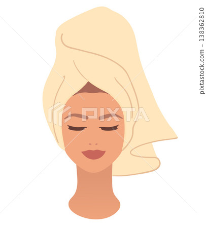Vector illustration of woman after shower Vector illustration of woman after shower 138362810