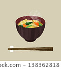 Miso soup, vegetables 138362818