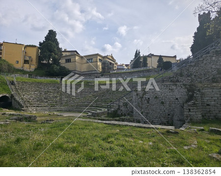 Fiesole Etruscan and roman ruins near Florence Italy Fiesole Etruscan and roman ruins near Florence Italy 138362854