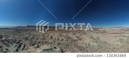 aerial view of rock desert baja california sur sierra guadalupe mexico 138363869