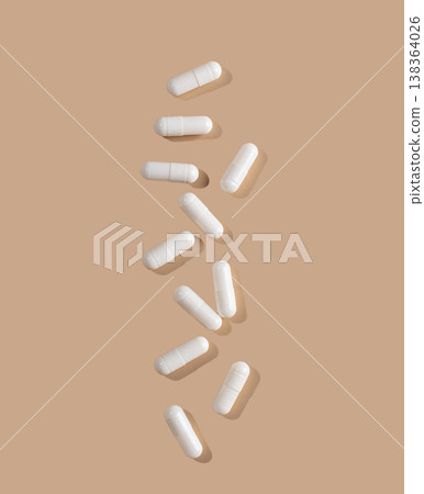 Collagen powder and pills. Healthy supplement Collagen powder and pills. Healthy supplement 138364026