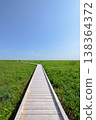 Walking along the Sarobetsu Wetland walking trail 138364372