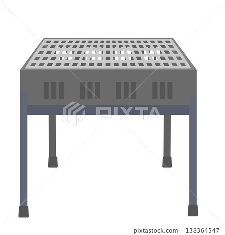 Illustration of barbecue stove 138364547