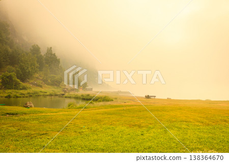 Foggy summer landscape Foggy summer landscape 138364670