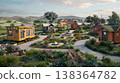 Tiny house community with multiple tiny homes 138364782