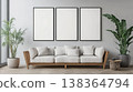 Minimal Wall Poster Realistic Mockup 138364794