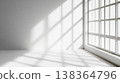 White Background With Shadow From Window 138364796