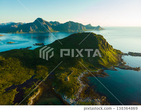 Seascape on Vestvagoy island, Lofoten Norway Seascape on Vestvagoy island, Lofoten Norway 138364869