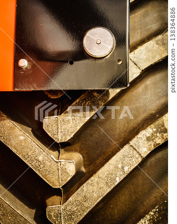 Black tyre of vehicle Black tyre of vehicle 138364886
