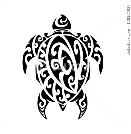 Maori turtle animal tribal graphic tattoo or sticker. Maori ethnic graphic decoration, Samoan tribe black print. Polynesian warrior folk tattoo Maori turtle animal tribal graphic tattoo or sticker. Maori ethnic graphic decoration, Samoan tribe black print. Polynesian warrior folk tattoo 138365025