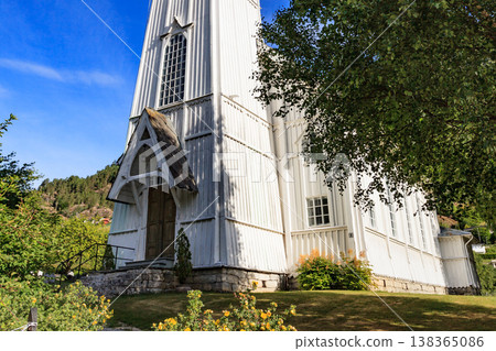 Solvorn wooden church in Norway 138365086