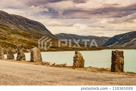Old road landmark, route Gamle Strynefjellsvegen. Old road landmark, route Gamle Strynefjellsvegen. 138365089