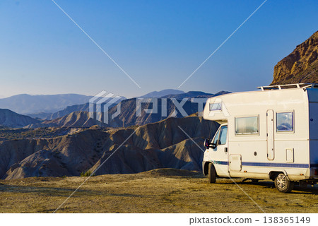 Camper rv in Tabernas desert, Spain 138365149