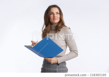 Thoughtful Businesswoman Planning and Looking Up Thoughtful Businesswoman Planning and Looking Up 138365195