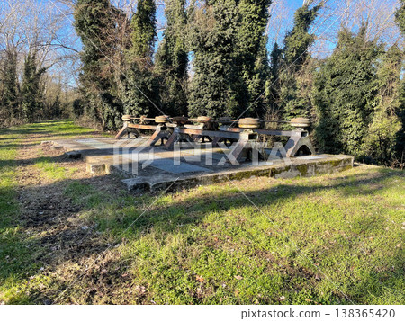 Irrigation water control system for crops, Bosco della Panfilia, San Agostino, Ferrara, Italy Irrigation water control system for crops, Bosco della Panfilia, San Agostino, Ferrara, Italy 138365420
