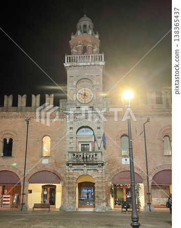 Clock tower of the medieval city of Cento, Ferrara, Italy Clock tower of the medieval city of Cento, Ferrara, Italy 138365437