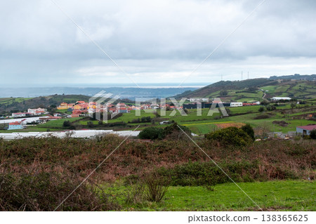 View of Rural Fields and Cloudy Horizon View of Rural Fields and Cloudy Horizon 138365625