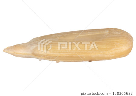 Sunflower seeds pile isolated on white background 138365682