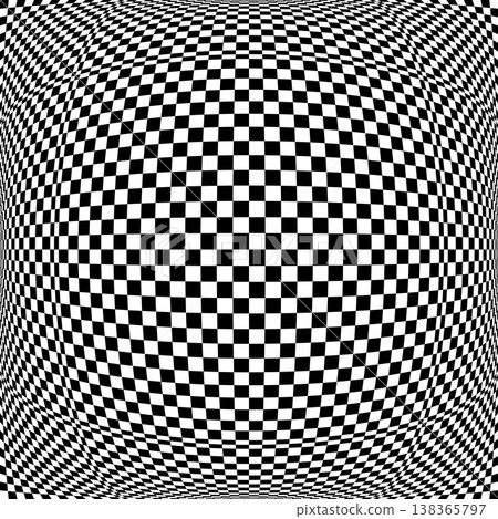 Abstract Black and White Pattern. 3D Illusion. Convex Textured Background. 138365797