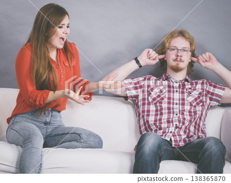 Man and woman having fight Man and woman having fight 138365870