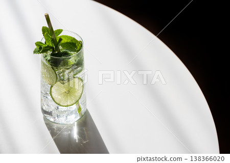 Mojito Cocktail with Lime and Mint. Refreshing Summer Drink Mojito Cocktail with Lime and Mint. Refreshing Summer Drink 138366020