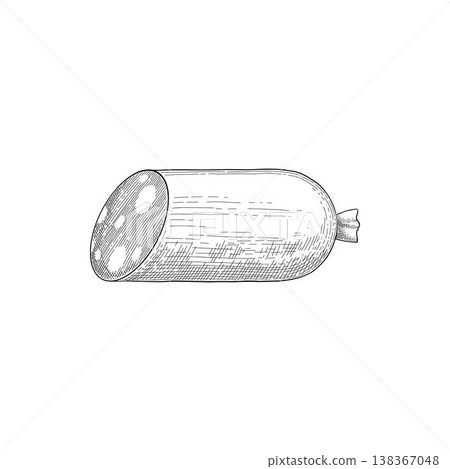 Sketch of meat product. Handdrawn beef, lamb and pork steak extra or medium rare. Grilled sausage Sketch of meat product. Handdrawn beef, lamb and pork steak extra or medium rare. Grilled sausage 138367048