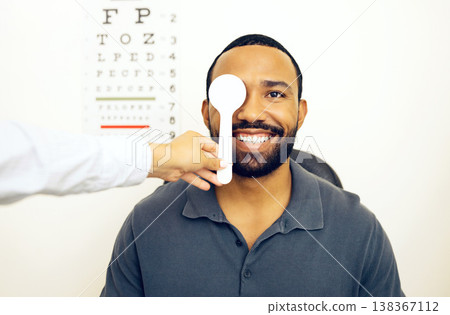 Man, optometrist and eye test for eyesight, optometry and spoon in portrait, optician and consultation. Vision, exam and specialist for healthcare, medical and clinic for perception, expert or sight Man, optometrist and eye test for eyesight, optometry and spoon in portrait, optician and consultation. Vision, exam and specialist for healthcare, medical and clinic for perception, expert or sight 138367112