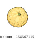 Sketch lemonade. Summer cold drinks, hand drawn yellow lemons slices and leaves. Glass of lemonade with ice vector illustration. Drink fruit lemonade graphic, juice and mint leaf 138367115