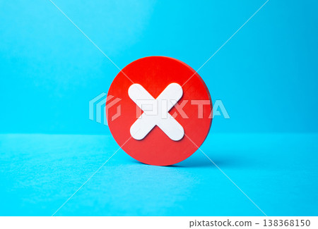 Prohibition symbol reflects refusal and firm rejection. Clear boundaries and decisive actions define uncompromising no. Authority and regulation emphasize control and restriction 138368150