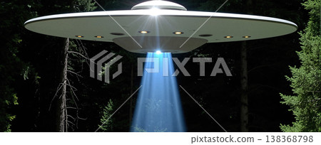 UFO, alien spaceship in the sky, invasion UFO, alien spaceship in the sky, invasion 138368798