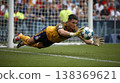 Soccer goalkeeper 138369621