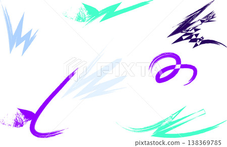 Collection of colorful abstract brush strokes and shapes with brush stroke Collection of colorful abstract brush strokes and shapes with brush stroke 138369785