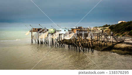 Traditional fisherman hut in french coast Traditional fisherman hut in french coast 138370295