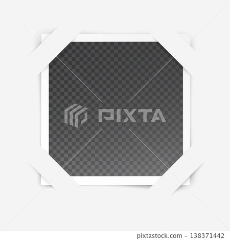 Photo Frame with Isolated Transparent Special Effect Inside the Frame.  Vector EPS 10 138371442