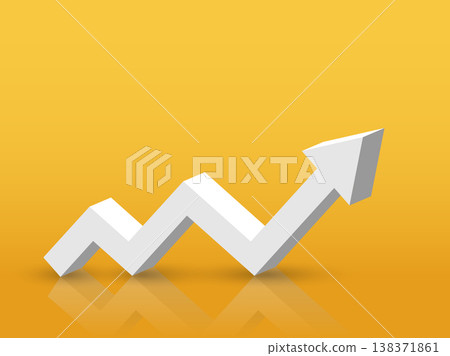 3D Arrow Growth Up Concept. Infographic Template for business background. Vector EPS 10 3D Arrow Growth Up Concept. Infographic Template for business background. Vector EPS 10 138371861