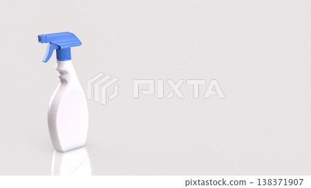 Cleaning Spray Bottle Isolated On White Background 3d render. 138371907