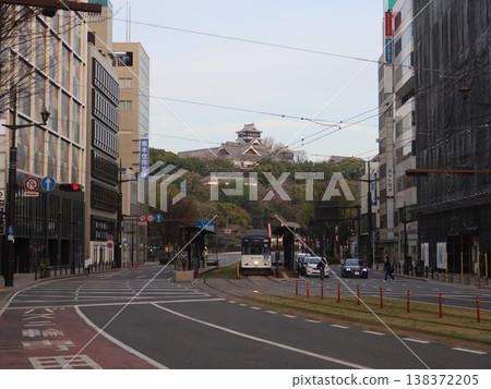 熊本市中心區域，電車線路，靠近鳥口筋電車站 138372205