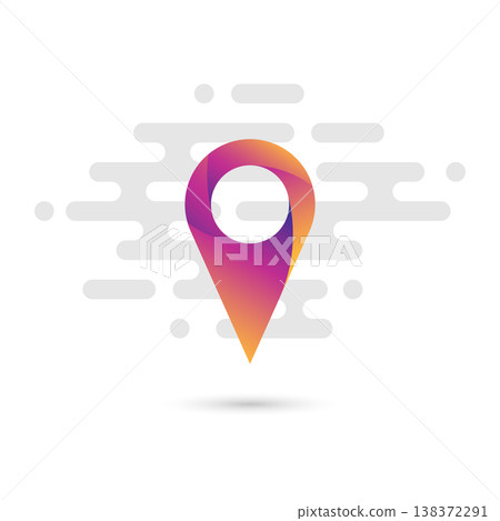 Map pointer flat icon with a colorful gradient and a simple linear background. Vector EPS 10 Map pointer flat icon with a colorful gradient and a simple linear background. Vector EPS 10 138372291