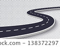 Winding Road Isolated Transparent Special Effect. Road way location infographic template. Vector EPS 10 138372297