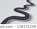 Winding Road Isolated Transparent Special Effect. Road way location infographic template. Vector EPS 10 138372299