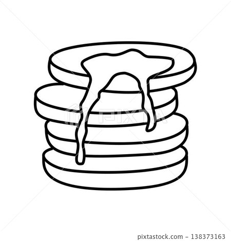 pancake outline breakfast food illlustration pancake outline breakfast food illlustration 138373163