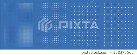 Blueprint grid set dot star geometry, four scale variations. Wide medium dense micro spacing comparison, engineering Blueprint grid set dot star geometry, four scale variations. Wide medium dense micro spacing comparison, engineering 138373563