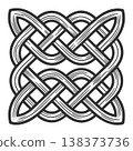 Celtic Knot Pattern Geometric Interwoven Ornament 138373736