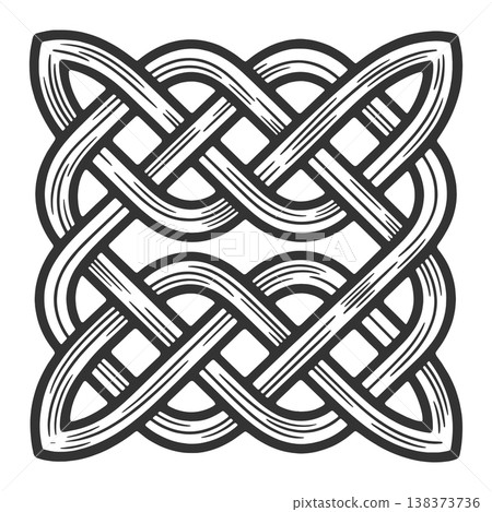 Celtic Knot Pattern Geometric Interwoven Ornament Celtic Knot Pattern Geometric Interwoven Ornament 138373736
