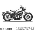 Chopper Motorcycle engraving vector illustration 138373748