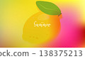 Vibrant summer mesh gradient background with Blurred Fruit soft color blends for ads, web design, banners, and marketing materials. vector illustration 138375213